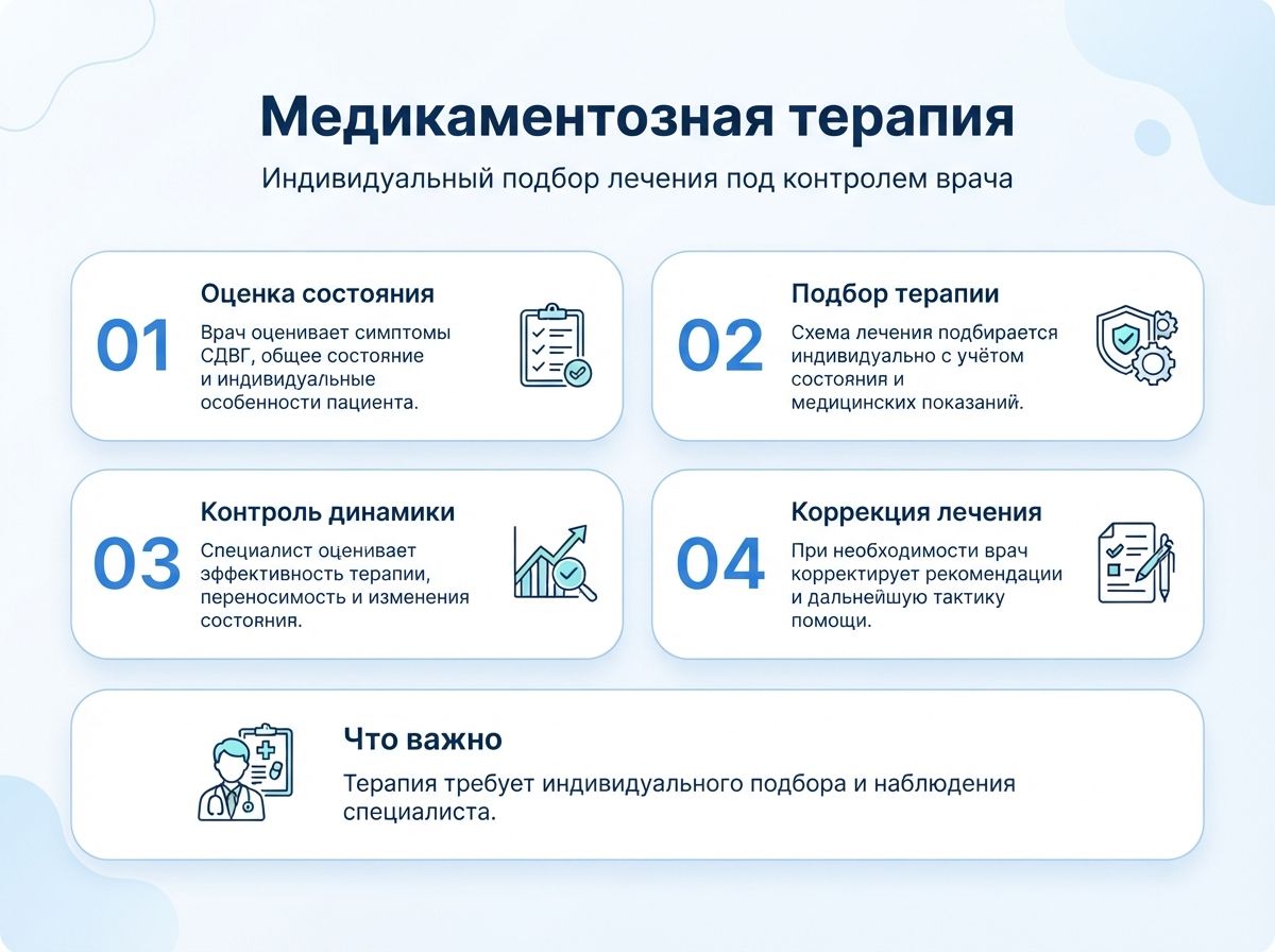 Лечение СДВГ в Камышлове у детей и взрослыхинфографика